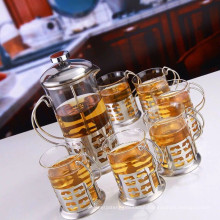 Haonai coffee & tea sets coffee pots,Borosilicate Glass Coffee Maker French Press coffee plunger set